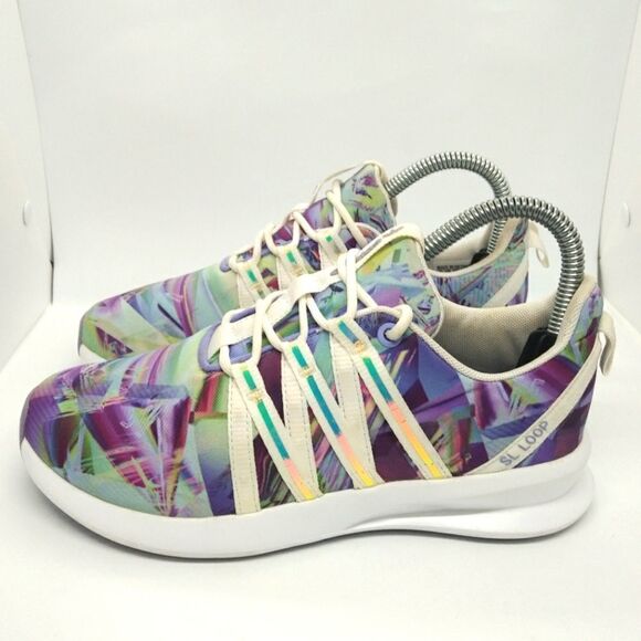 Adidas SL Loop Racer Running Sneakers Shoes‎ Women's Size 6.5 Purple, White - Picture 2 of 8